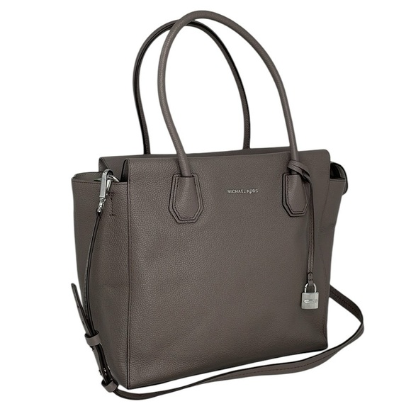 Michael Kors Shoulder Bag Women's Brown Leather Tote Purse - Picture 4 of 13